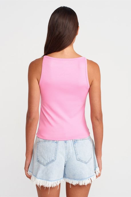 Rippoptik Halter Slim-Fit Bluse - Image 2