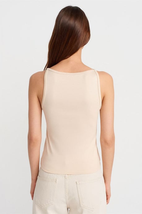 Rippstrick Halterneck Slim-Fit Bluse - Image 2