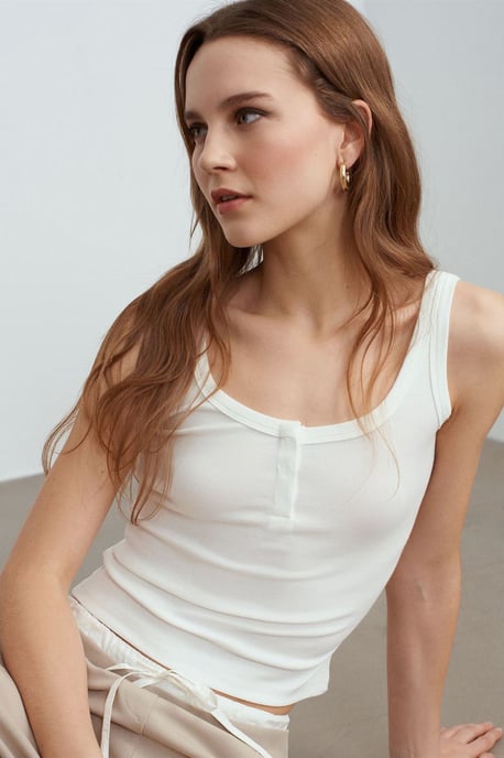 Rippenshirt Cami Bluse - Image 4