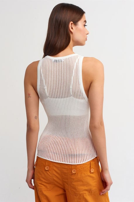 Rippstrick Ärmellose Strickbluse - Image 2