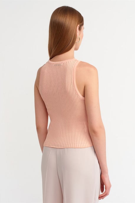 Rippstrick ärmellose Bluse - Image 2