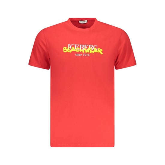 Rotes T-shirt Mit Ice Iceberg Beachwear-logo - Image 1