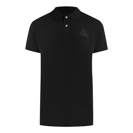 Schwarzes Poloshirt Mit Eisberg-dreieck-logo - Image 1