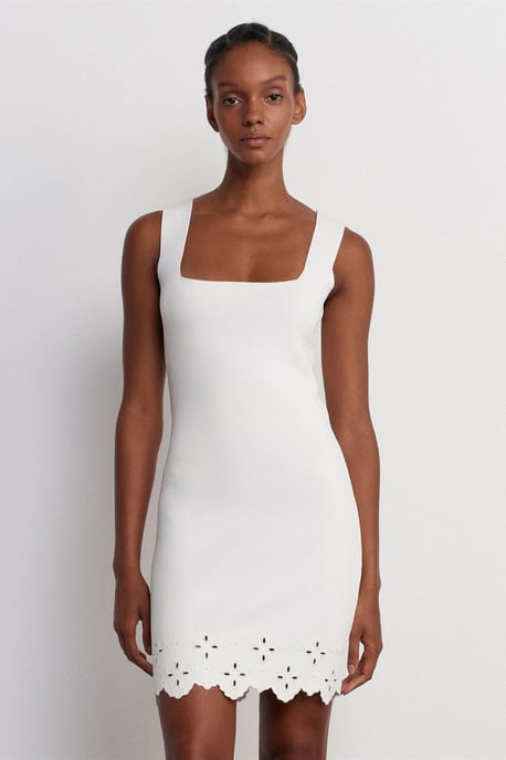 Besticktes ärmelloses Minikleid - Image 1