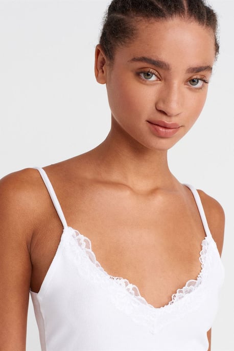 Spitzen ärmellose Slim-Fit Cami-Bluse - Image 3