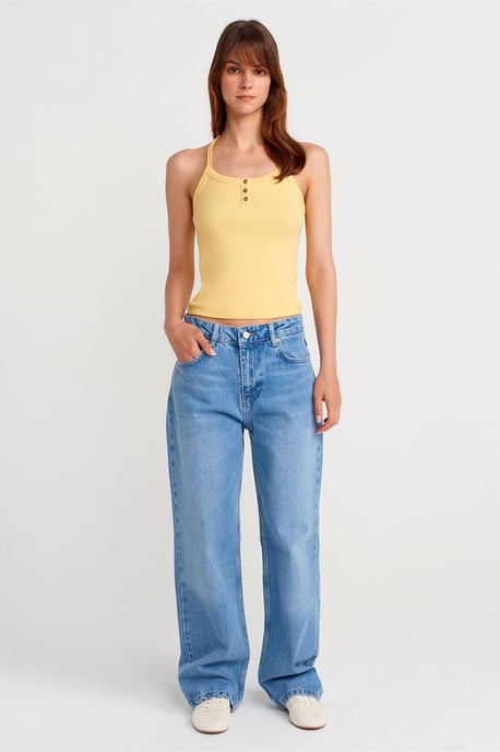 Schmale Passform Rippstrick Cami-Bluse - Image 4