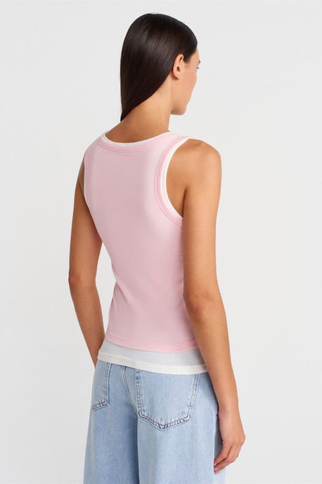 Rippstrick-Baumwoll-Ärmellose Cami-Bluse - Image 2