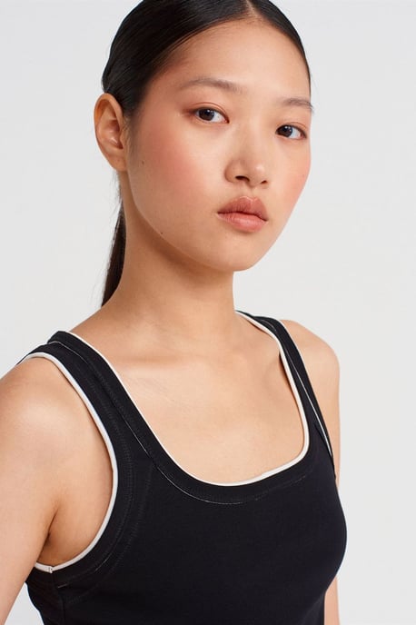 Damen Rippstrick Baumwolle Cami Bluse - Image 4