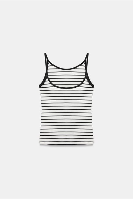 Dilvin Gestreifte ärmellose Cami-Bluse - Mehrfarbig - Image 6
