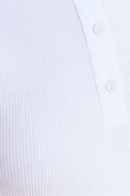 Ärmellose gerippte Bluse mit Knopfleiste - Image 4