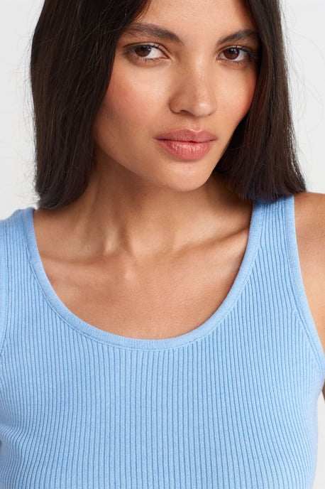Rippstrick Ärmellose Strick-Cami-Bluse - Image 3