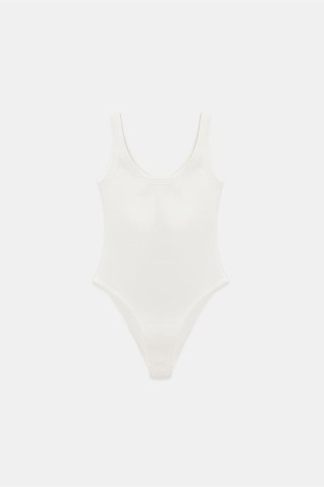 Ärmelloser gerippter Baumwollmischung Body - Image 6