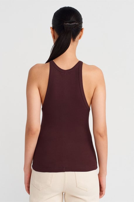 Rippstrick-Baumwoll-Ärmellose Cami-Bluse - Image 2