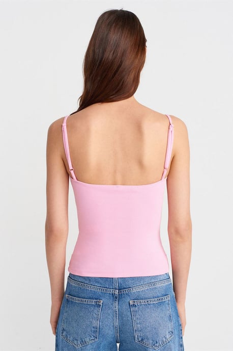 Schmale Passform Spitzen-Strick-Cami-Bluse - Image 2