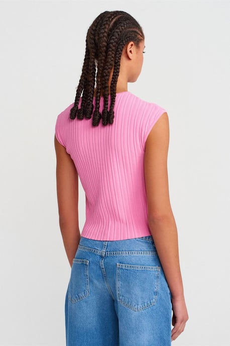 Rippstrick-Crop-Bluse - Image 2