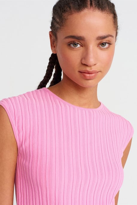 Rippstrick-Crop-Bluse - Image 3