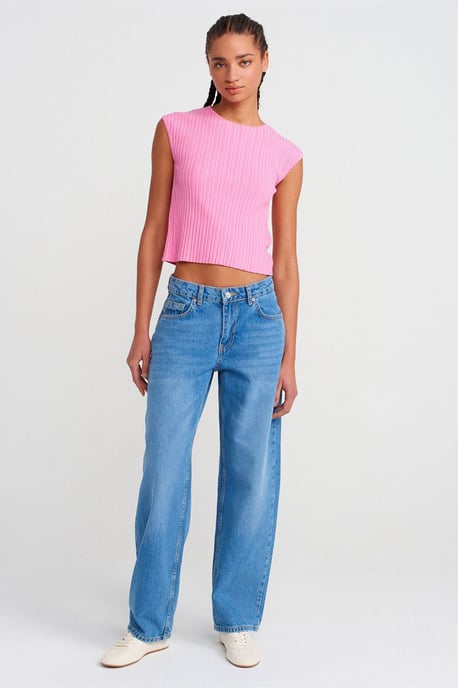 Rippstrick-Crop-Bluse - Image 4