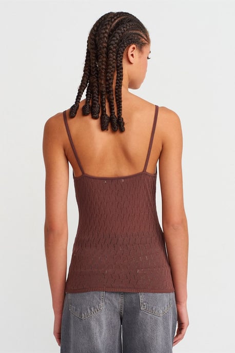Strukturierte Crop-Cami-Bluse mit Schleifendetail - Image 2