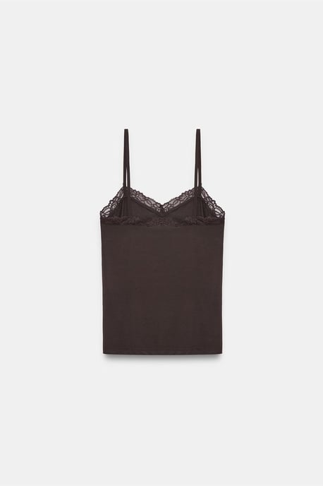 Slim Fit Ärmellose V-Ausschnitt Cami-Bluse - Image 6