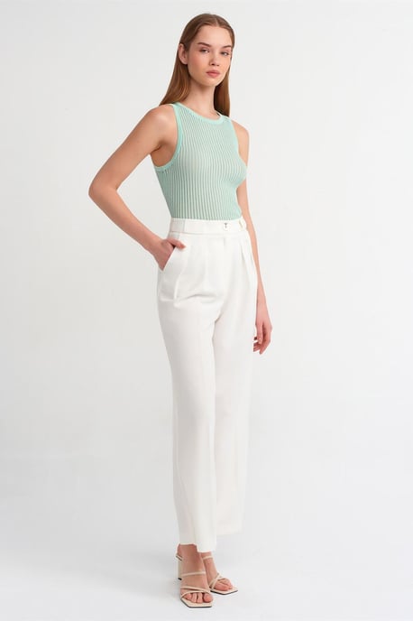 Rippstrick Ärmellose Bluse - Image 1