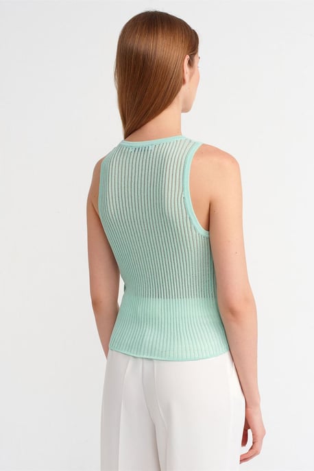 Rippstrick Ärmellose Bluse - Image 2