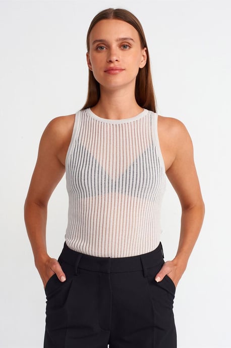 Rippstrick Ärmellose Bluse - Image 1