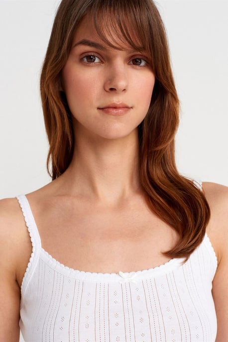 Slim Fit Rippstrick Baumwoll-Cami-Top - Image 3