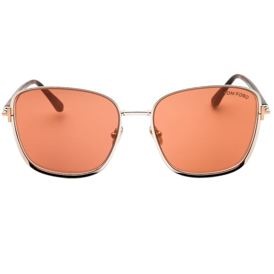 Tom Ford Sonnenbrille Mit Glänzendem, Dunkelrutheniumfarbenem Rahmen Und Braun Verspiegelten Gläsern - Image 1