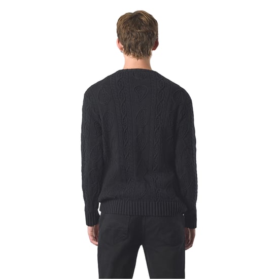 Pretty Green - "Marylebone" Pullover Top für Herren, Mit Zopfmuster, Langärmlig (Schwarz) - Image 3