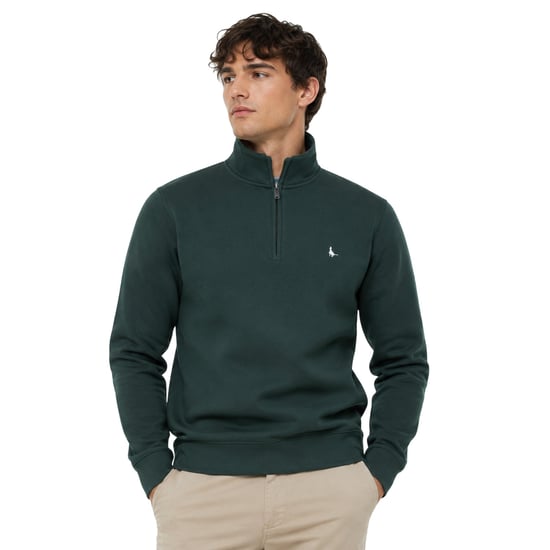 Jack Wills - "Barchester" Sweatshirt für Herren, mit kurzem Reißverschluss (Kiefer) - Image 3