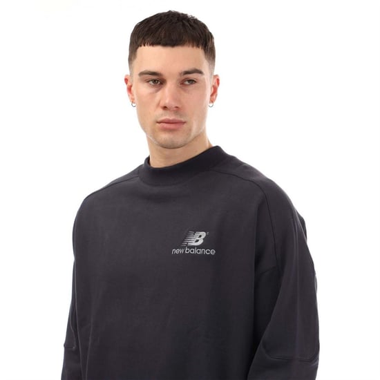New Balance - Sweatshirt für Herren, Rundhalsausschnitt, Sweatshirt-Stoff (Marine) - Image 3