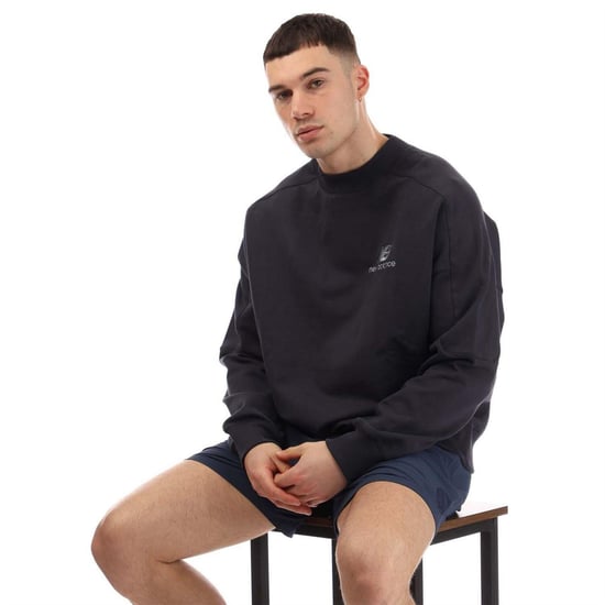 New Balance - Sweatshirt für Herren, Rundhalsausschnitt, Sweatshirt-Stoff (Marine) - Image 4
