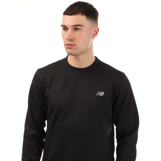 New Balance - Sweatshirt für Herren, Rundhalsausschnitt, Athletisch (Schwarz) - Image 3
