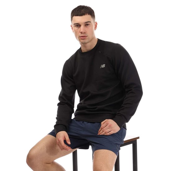 New Balance - Sweatshirt für Herren, Rundhalsausschnitt, Athletisch (Schwarz) - Image 4