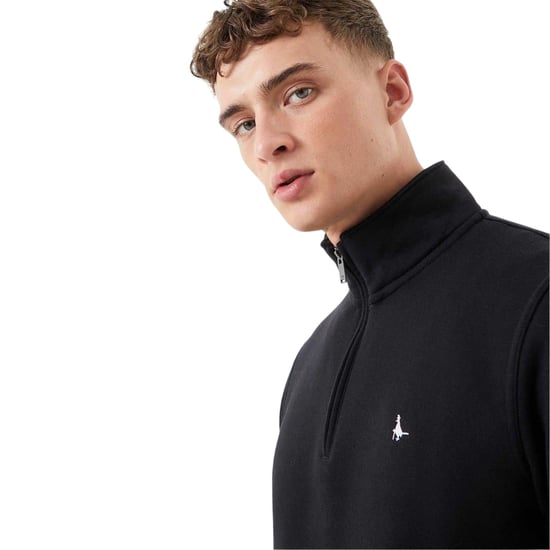 Jack Wills - "Barchester" Sweatshirt für Herren, mit kurzem Reißverschluss (Schwarz) - Image 3