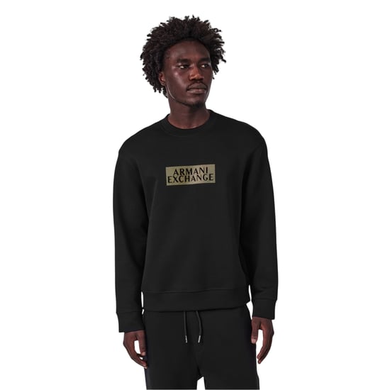 Armani Exchange - Sweatshirt für Herren, Rundhalsausschnitt (Schwarz/Gold) - Image 1