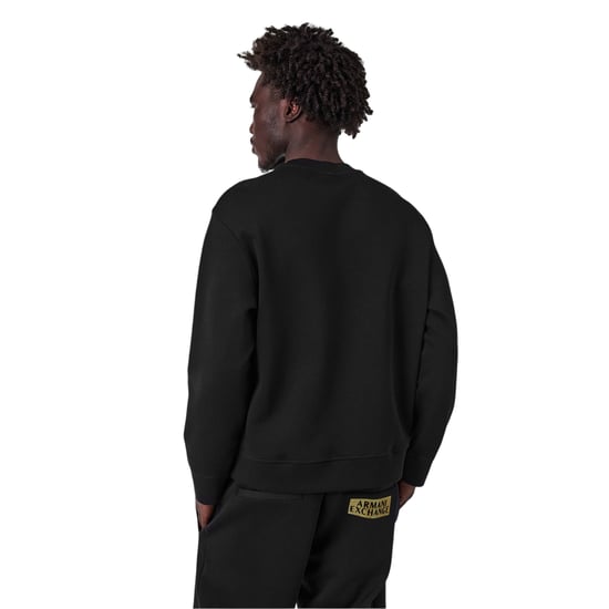 Armani Exchange - Sweatshirt für Herren, Rundhalsausschnitt (Schwarz/Gold) - Image 4