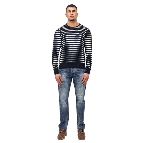 Marshall Artist - Pullover Top für Herren, Rippenstrick (Marine) - Image 1