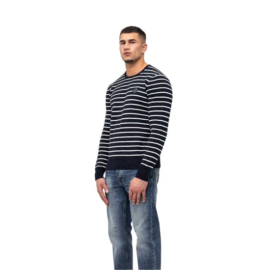 Marshall Artist - Pullover Top für Herren, Rippenstrick (Marine) - Image 2
