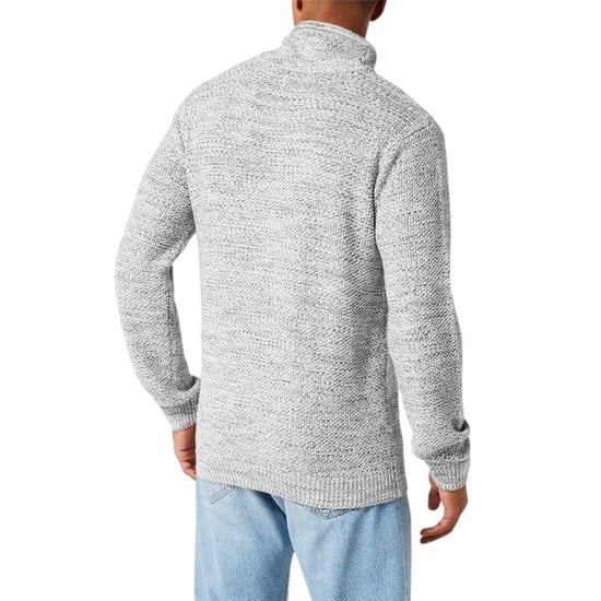 Firetrap - Pullover für Herren, Wasserfallausschnitt, meliert (Grau meliert) - Image 3