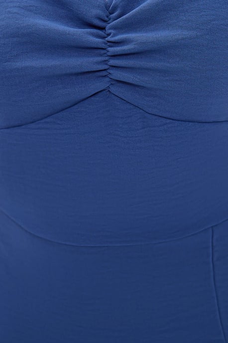 Herzchen-Ausschnitt Midi-Kleid mit seitlicher Schlitze - Image 5