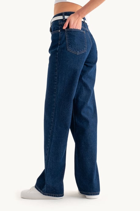 Hohe Taille Weite Beinen Jeans - Image 2