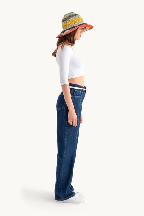 Hohe Taille Weite Beinen Jeans - Image 4