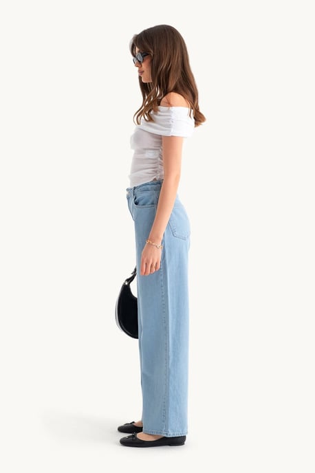 Hohe Taille Weite Beinen Jeans - Image 2