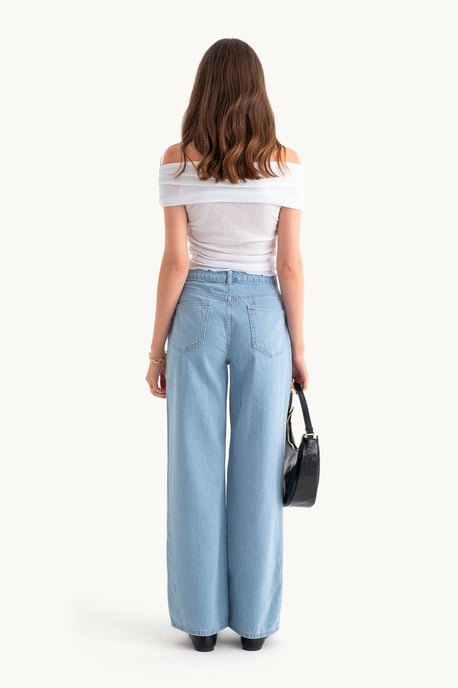 Hohe Taille Weite Beinen Jeans - Image 3