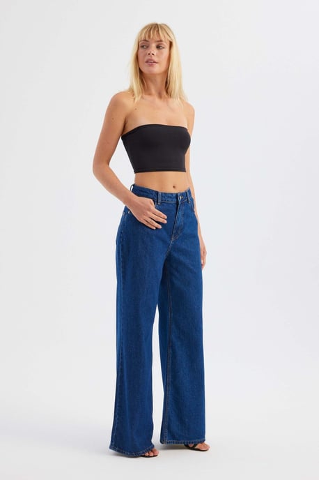 Hochtaillierte gerade Jeans - Image 3