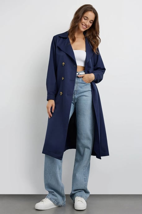 Doppelreihiger Gürtelt trenchcoat - Image 2