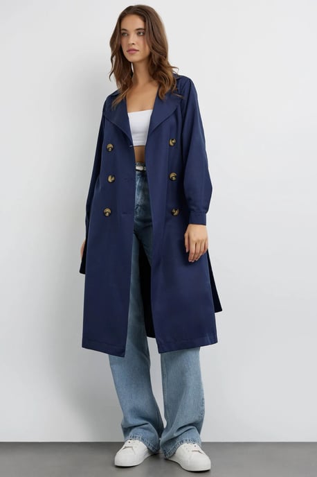 Doppelreihiger Gürtelt trenchcoat - Image 4