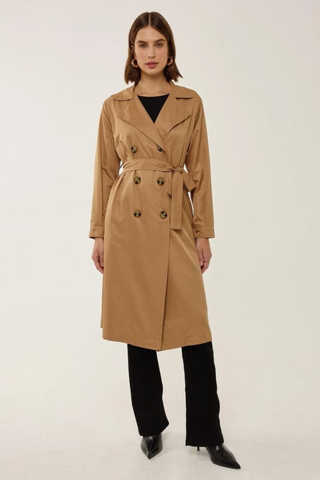 Doppelreihiger Gürtelt trenchcoat - Image 4