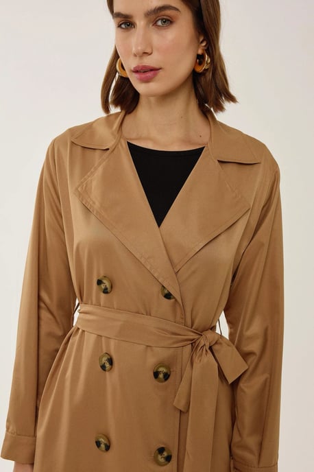 Doppelreihiger Gürtelt trenchcoat - Image 5